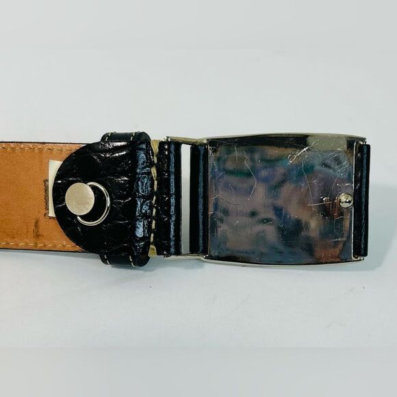 Martin Dingman Black Alligator Grain Belt with Saddle Leather Lining - Picture 8 of 14